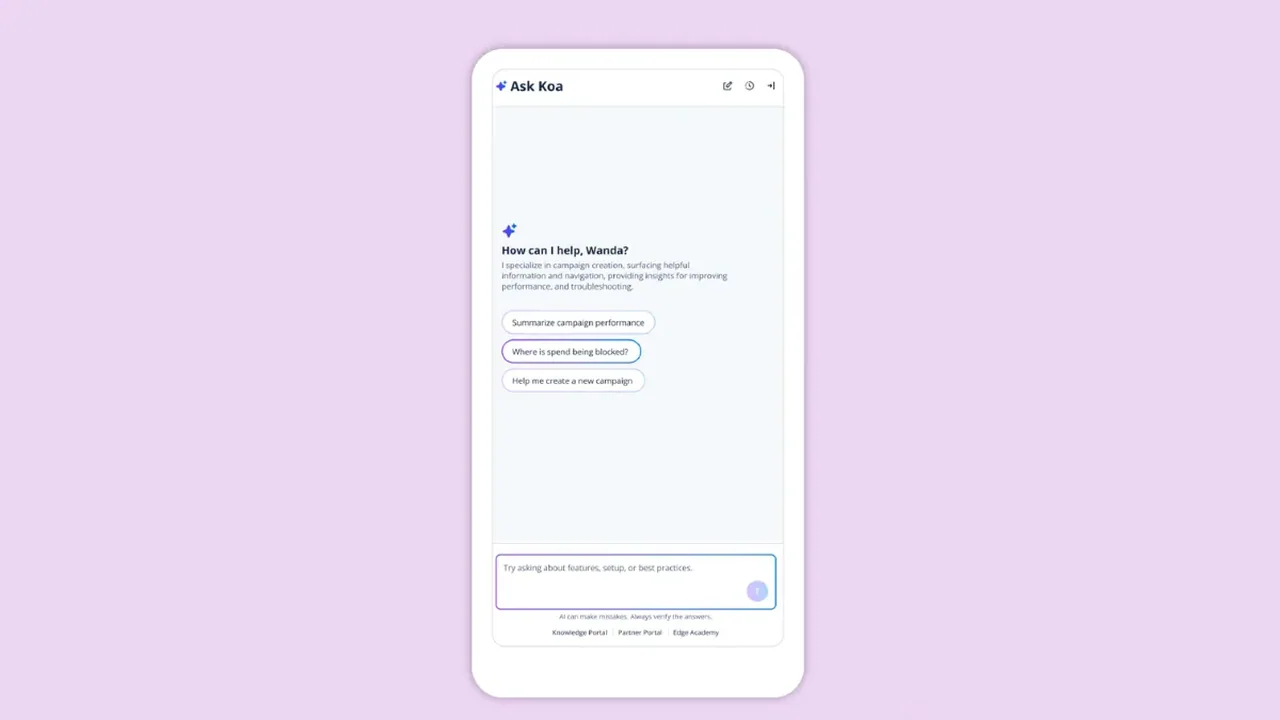 Interfața AI Ask Koa a The Trade Desk trece din alpha în closed beta